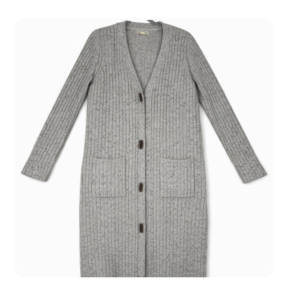 Ruff Hewn Women's Long Cardigan Sweater L Chunky Wool Blend Cozy Cottagecore‎
